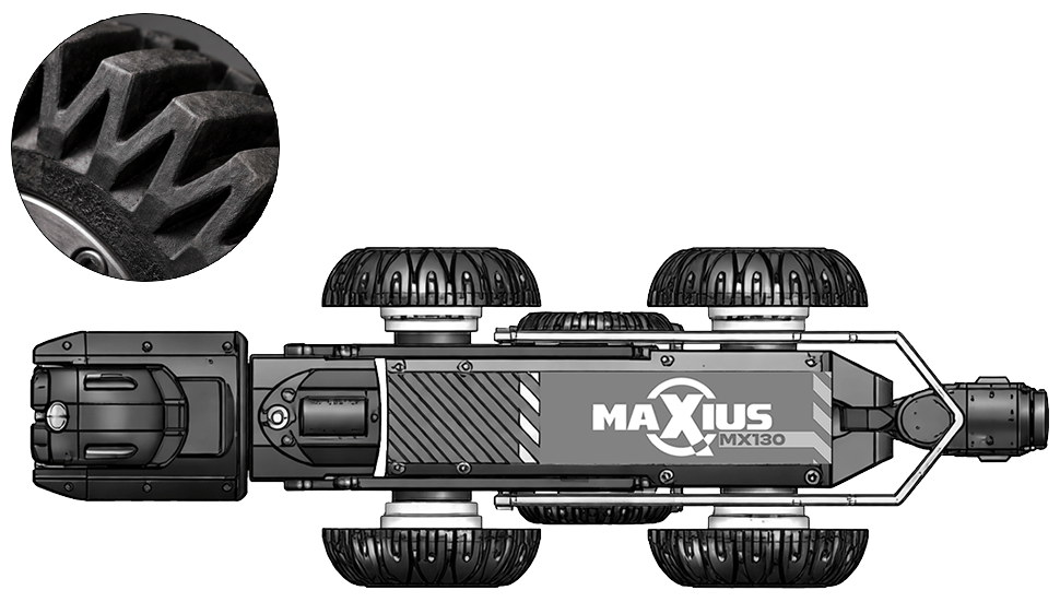 MX130 Rubber Wheel 175mm