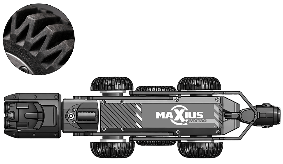 MX130 Rubber Wheel 88mm